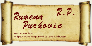 Rumena Purković vizit kartica